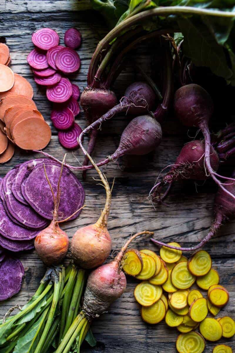 The Big Holiday Hummus Board with Roasted Root Veggie Chips | halfbakedharvest.com @hbharvest