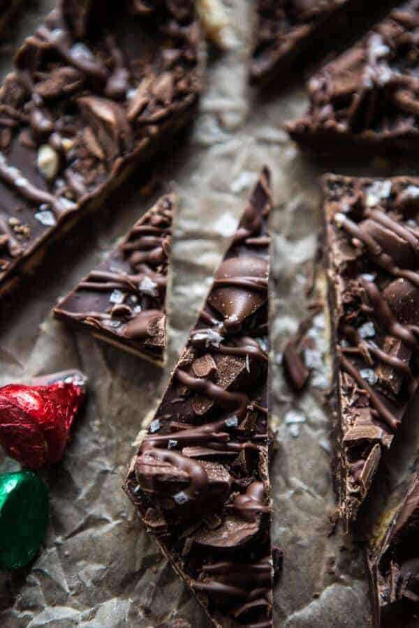 Addicting 4-Ingredient Buttery Chocolate Covered Ritz Bark (aka…Christmas Crack) | halfbakedharvest.com @hbharvest