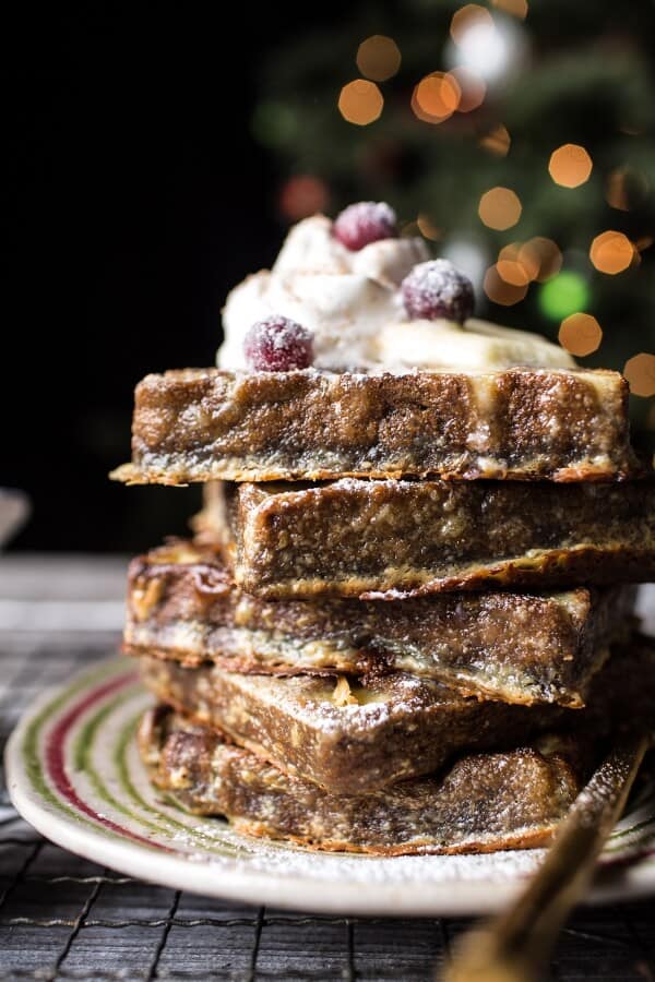 Baked Gingerbread Custard Waffle French Toast | halfbakedharvest.com @hbharvest