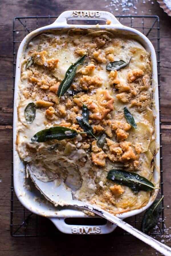 Cheesy Potato Au Gratin with Buttery Ritz Cracker Crumbs | halfbakedharvest.com @hbharvest