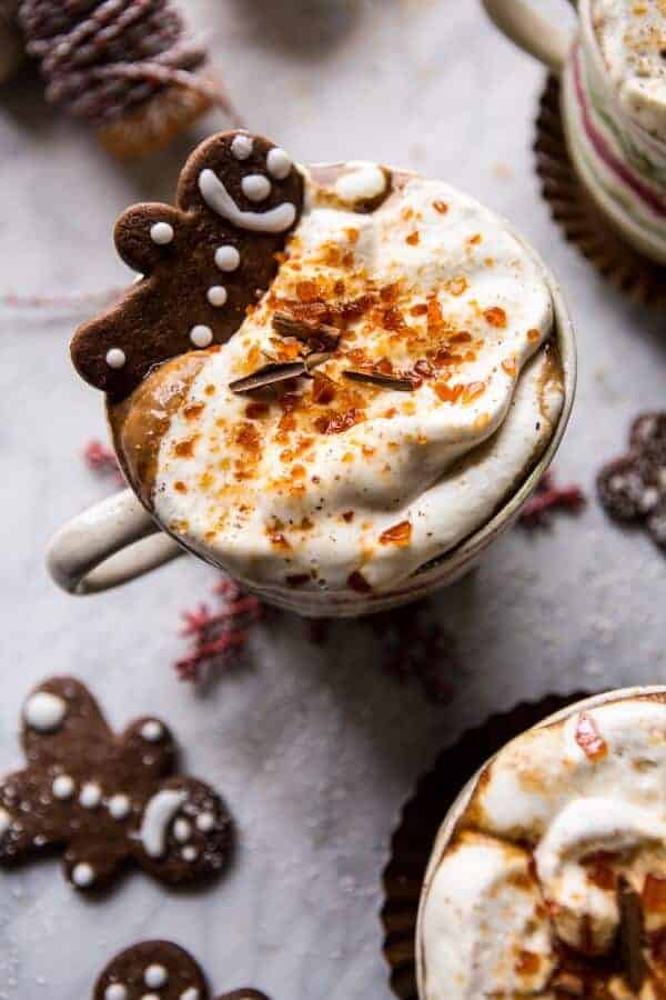 Gingerbread Latte with Salted Caramel Sugar (VIDEO) | halfbakedharvest.com @hbharvest