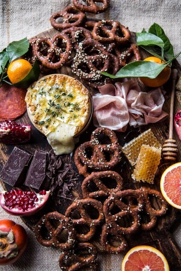 Honey Baked Brie with Seasoned Pretzels (EASY CHRISTMAS APPETIZER) | halfbakedharvest.com @hbharvest