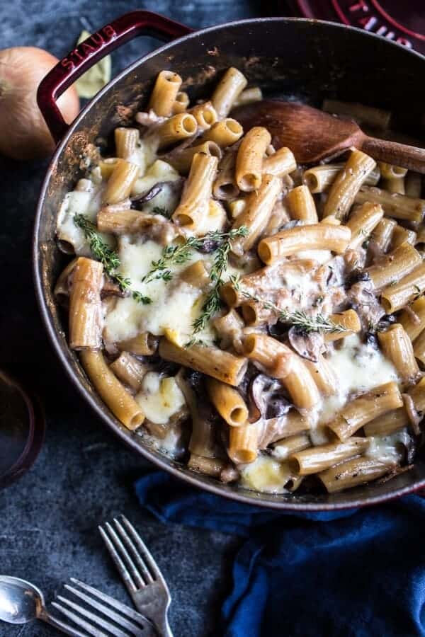 One-Pot Creamy French Onion Pasta Bake | halfbakedharvest.com @hbharvest