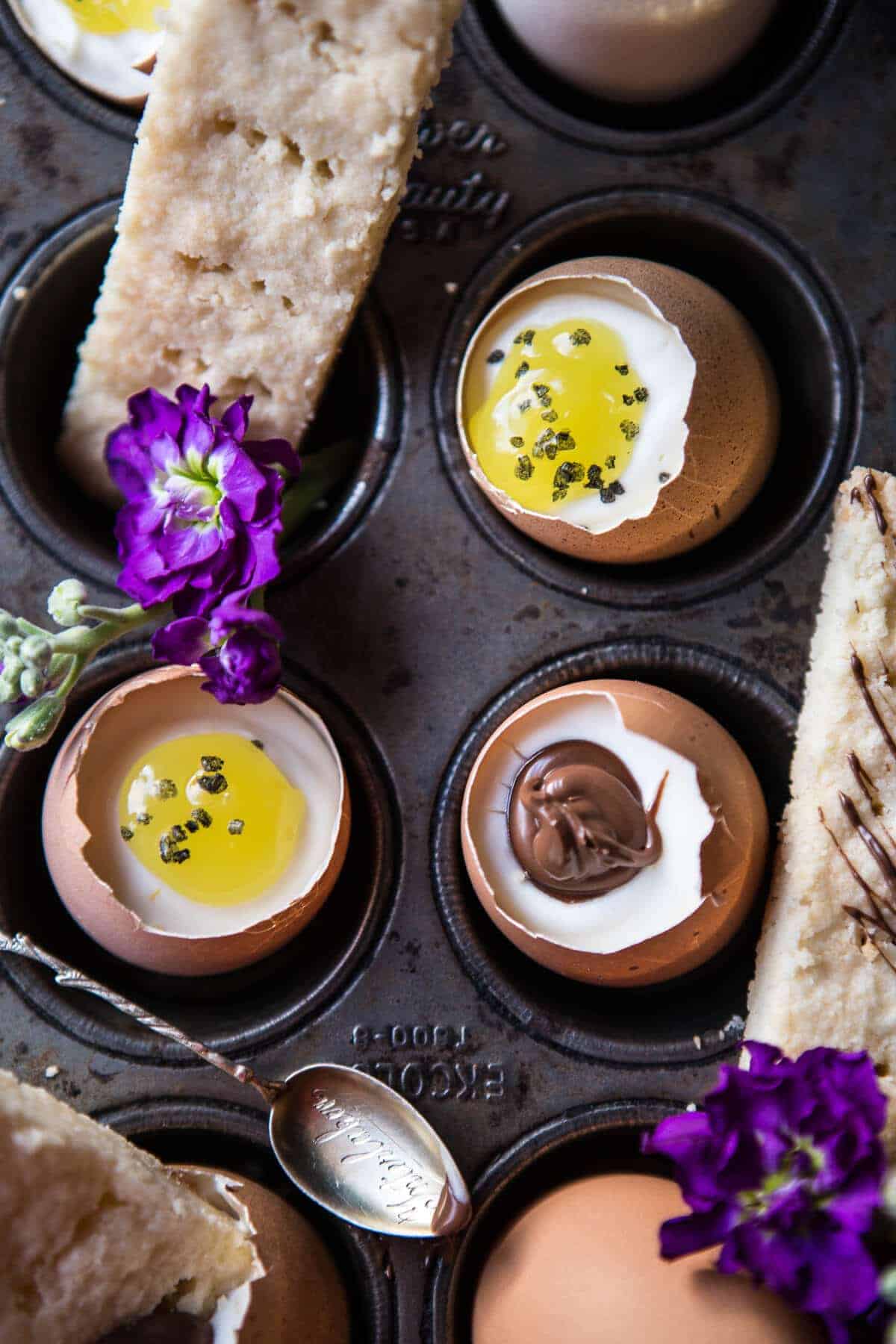 Cheesecake Eggs with Shortbread Soldiers | halfbakedharvest.com @hbharvest
