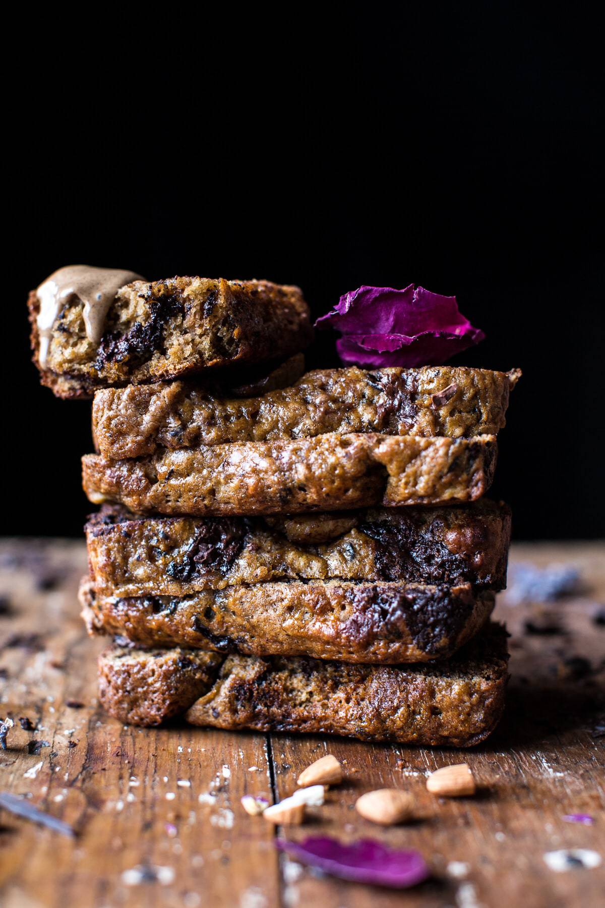 Chocolate Chip Almond Butter Banana Bread | halfbakedharvest.com @hbharvest