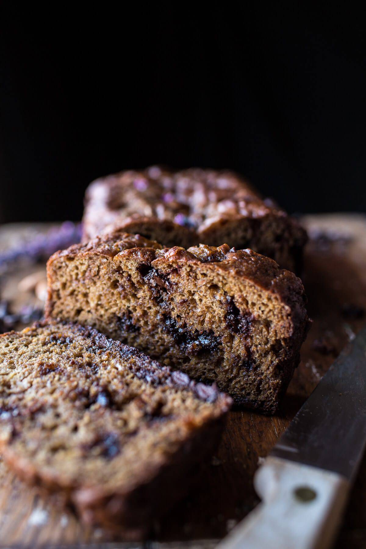 Chocolate Chip Almond Butter Banana Bread | halfbakedharvest.com @hbharvest
