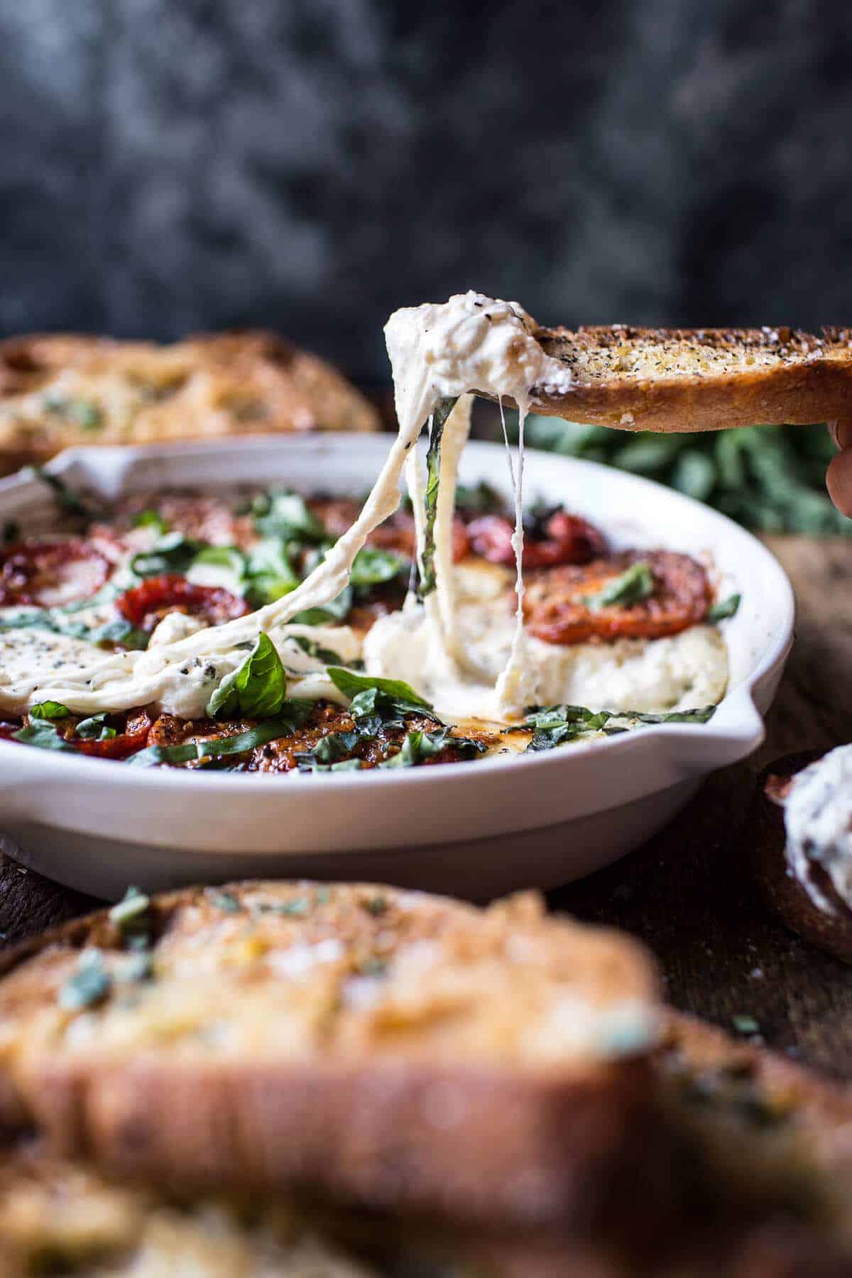 Margherita Pizza Dip (with Burrata) | halfbakedharvest.com @hbharvest