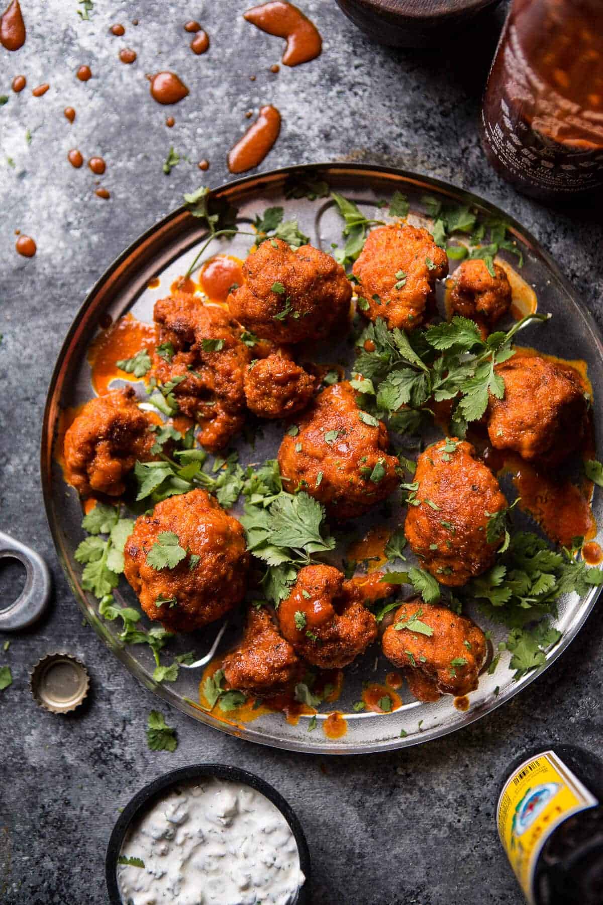 Sriracha Buffalo Cauliflower Bites | halfbakedharvest.com @hbharvest