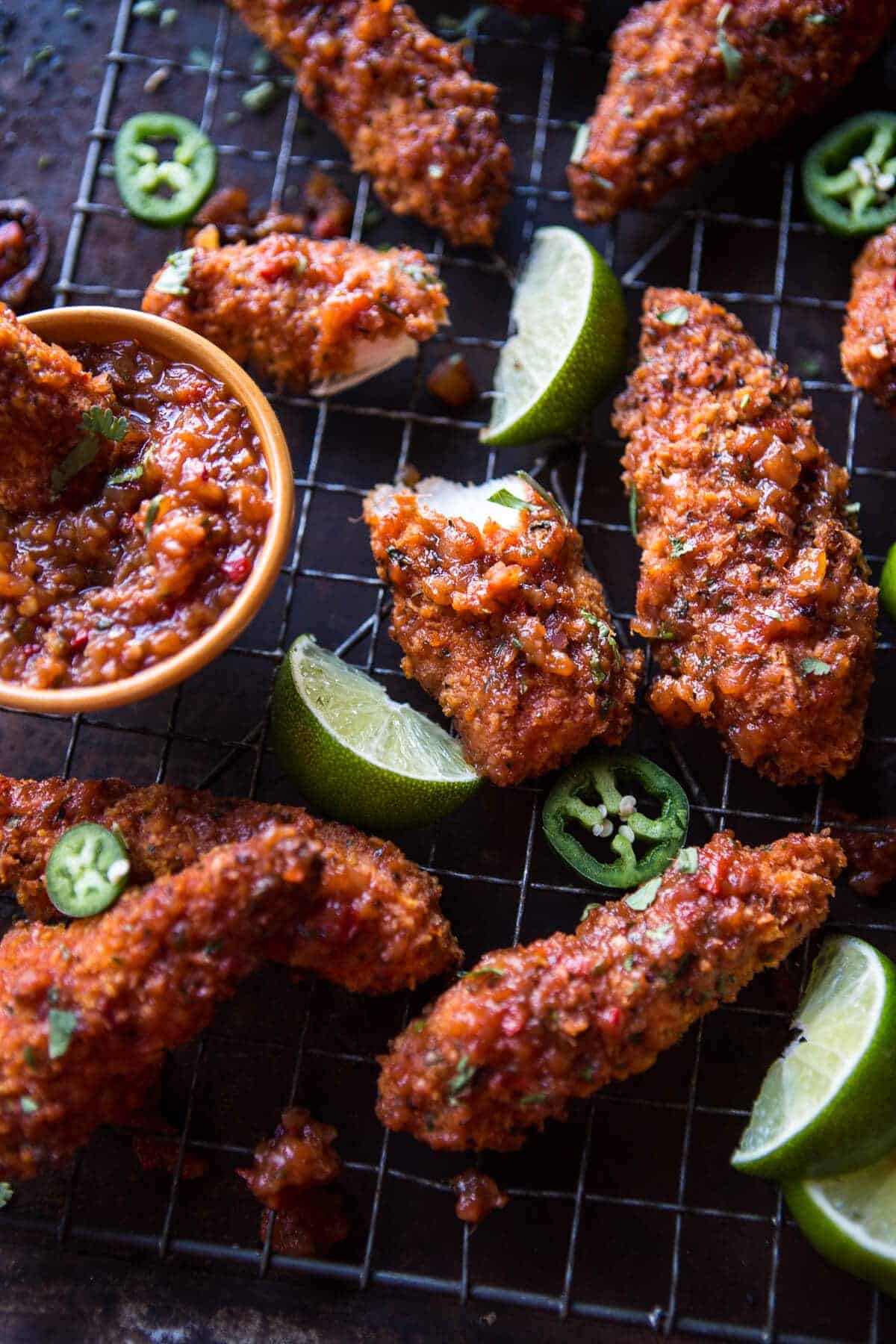 Sticky Mango Curry Oven Baked Boneless Wings | halfbakedharvest.com @hbharvest