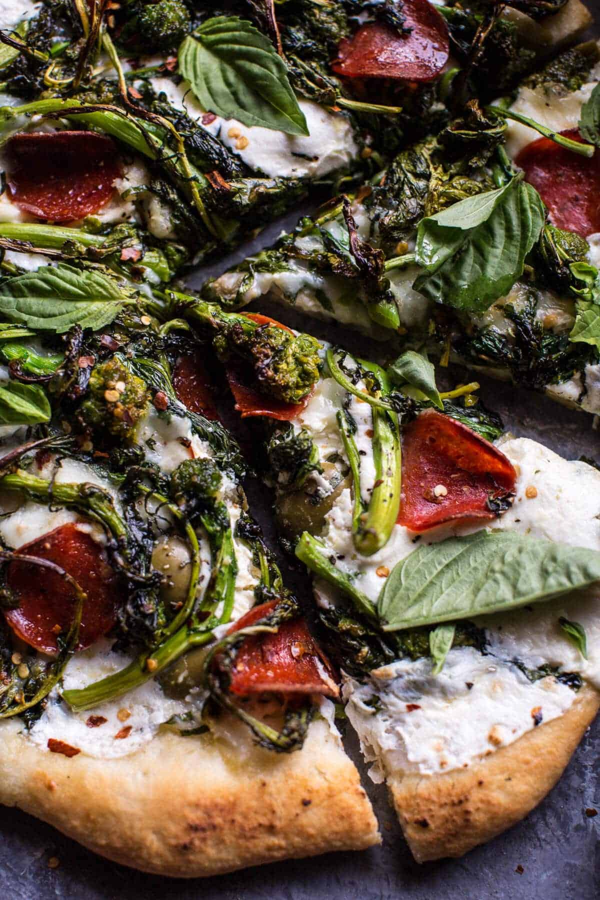 Broccoli Rabe Burrata Pizza | halfbakedharvest.com @hbharvest