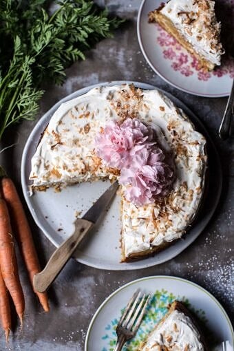 Coconut Carrot Cake Cheesecake | halfbakedharvest.com @hbharvest