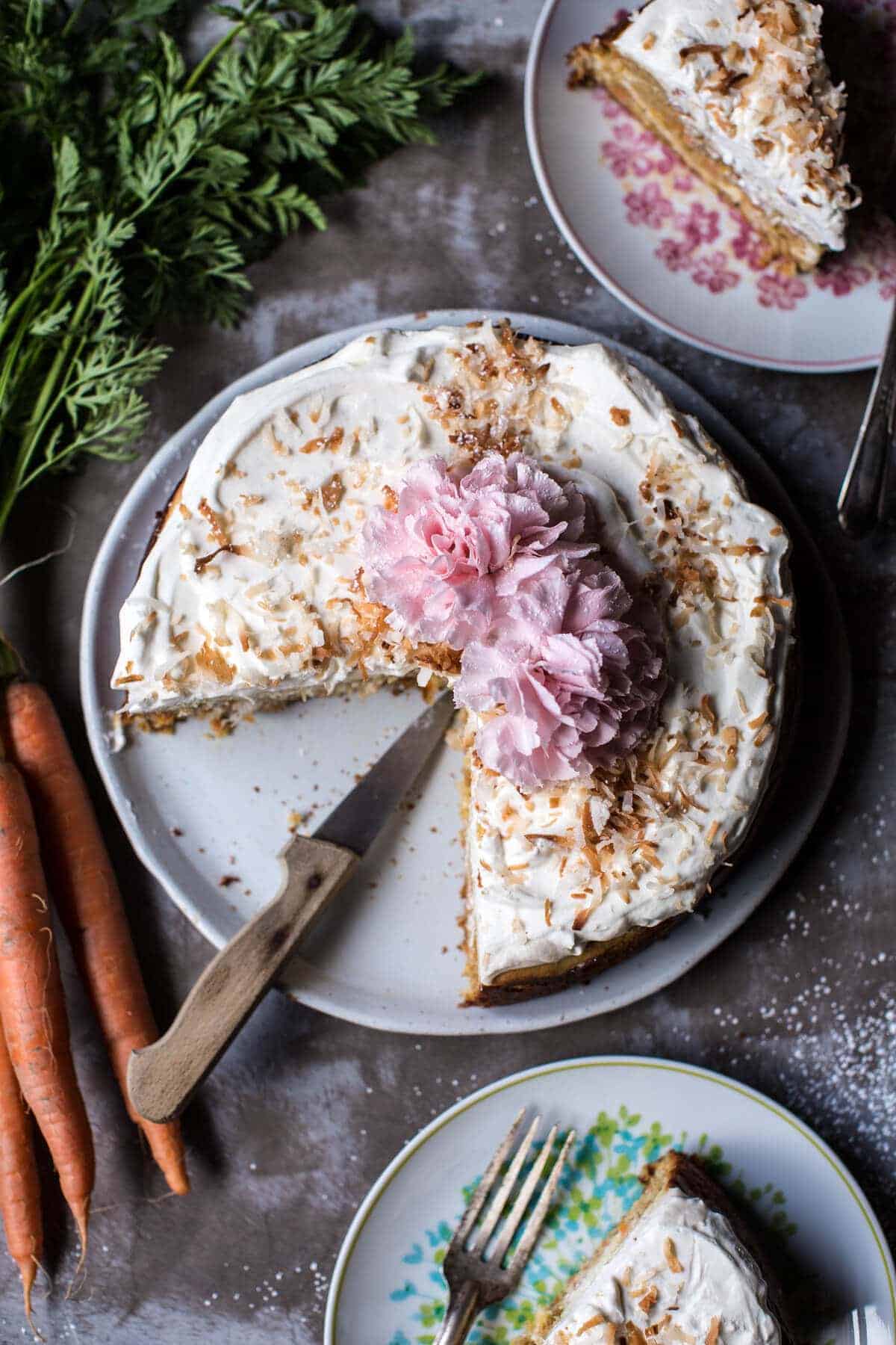 Coconut Carrot Cake Cheesecake | halfbakedharvest.com @hbharvest