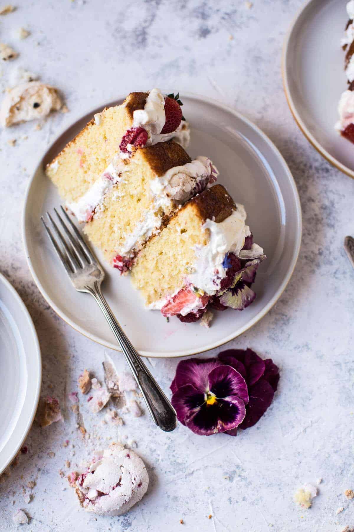 Coconut Eton Mess Cake with Whipped Ricotta Cream | halfbakedharvest.com @hbharvest