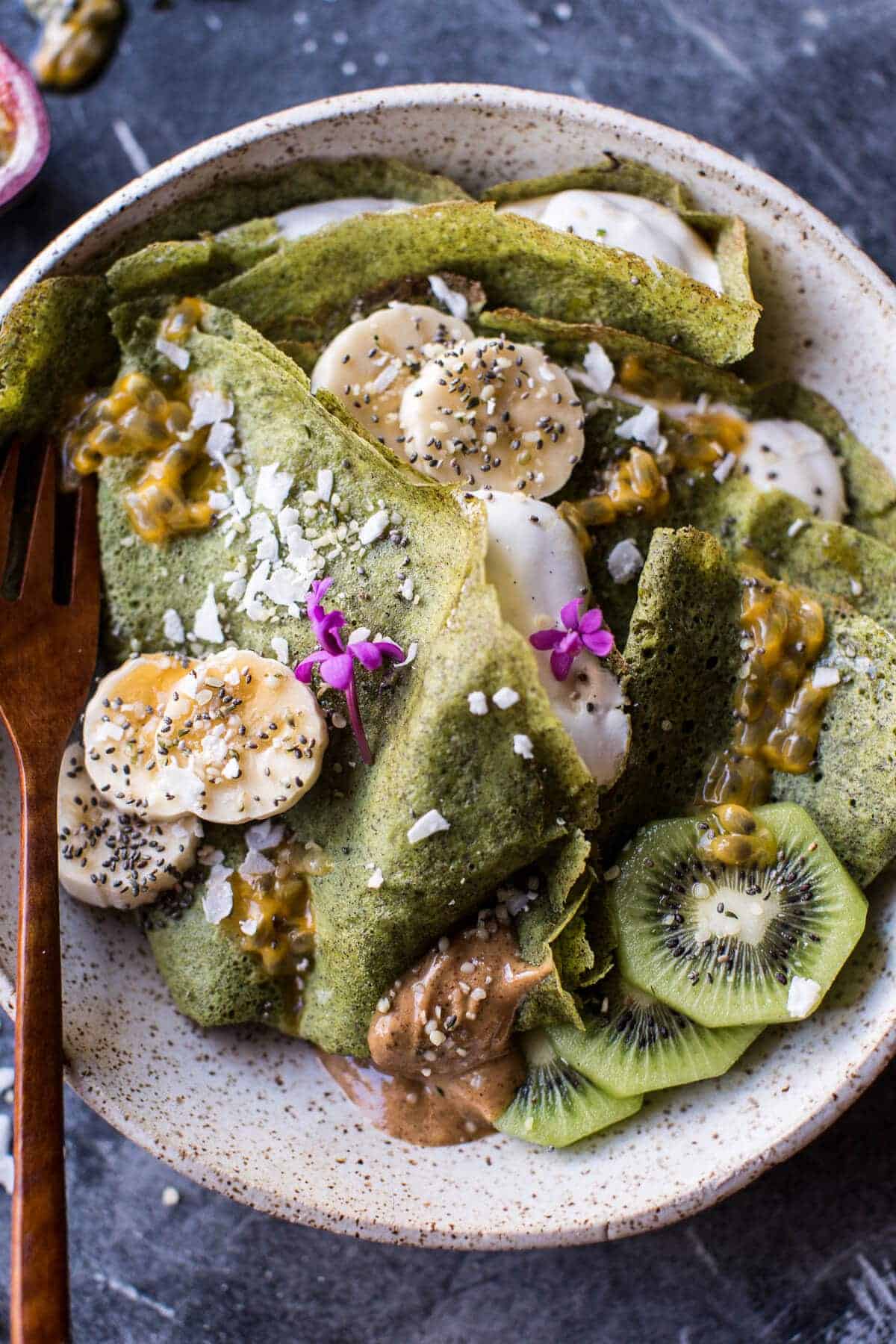 Green Banana Crepes with Whipped Greek Yogurt | halfbakedharvest.com @hbharvest
