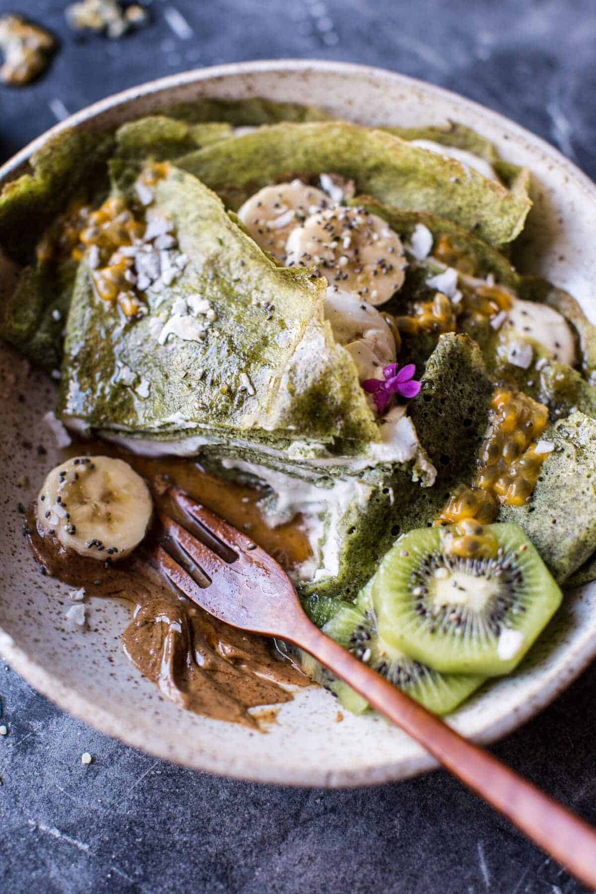 Green Banana Crepes with Whipped Greek Yogurt | halfbakedharvest.com @hbharvest