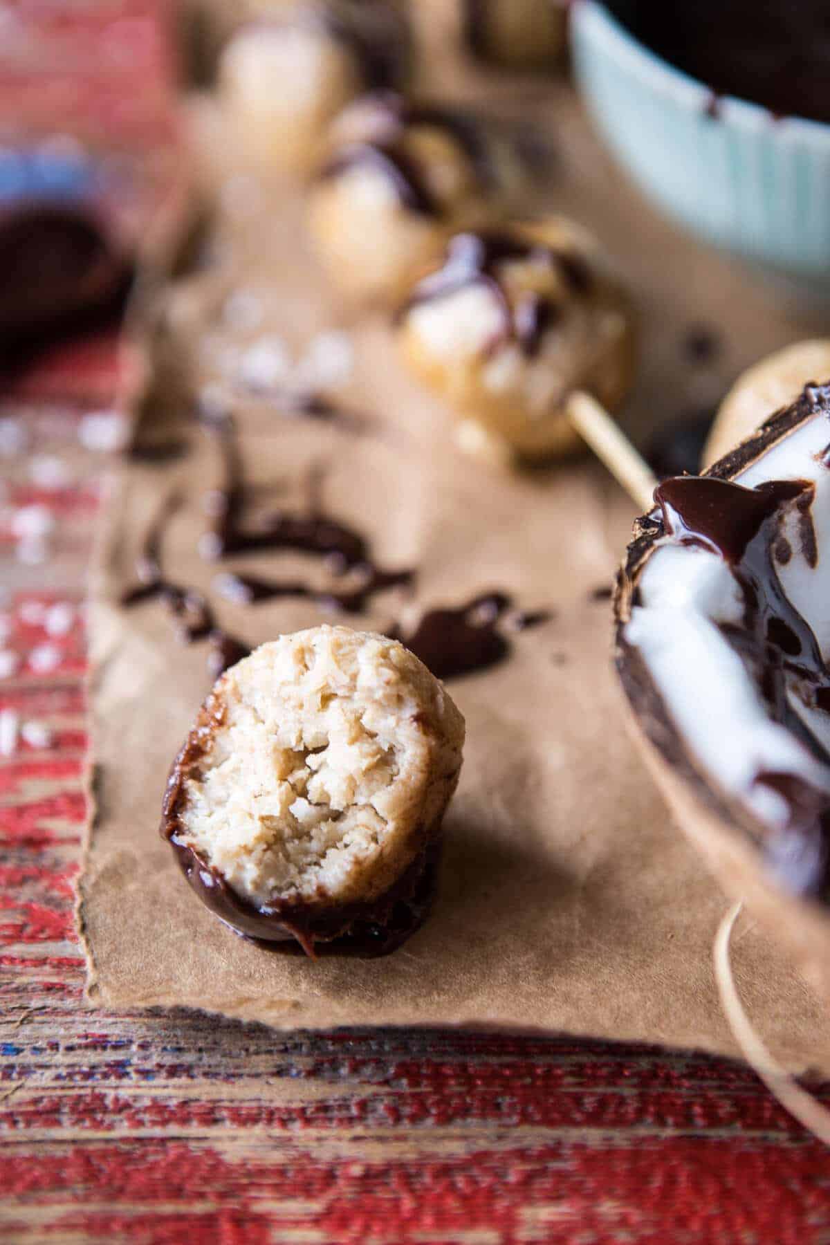 Sweet Cuban Coconut Balls with Melted Chocolate (Coquito Acaramelado) | halfbakedharvest.com @hbharvest