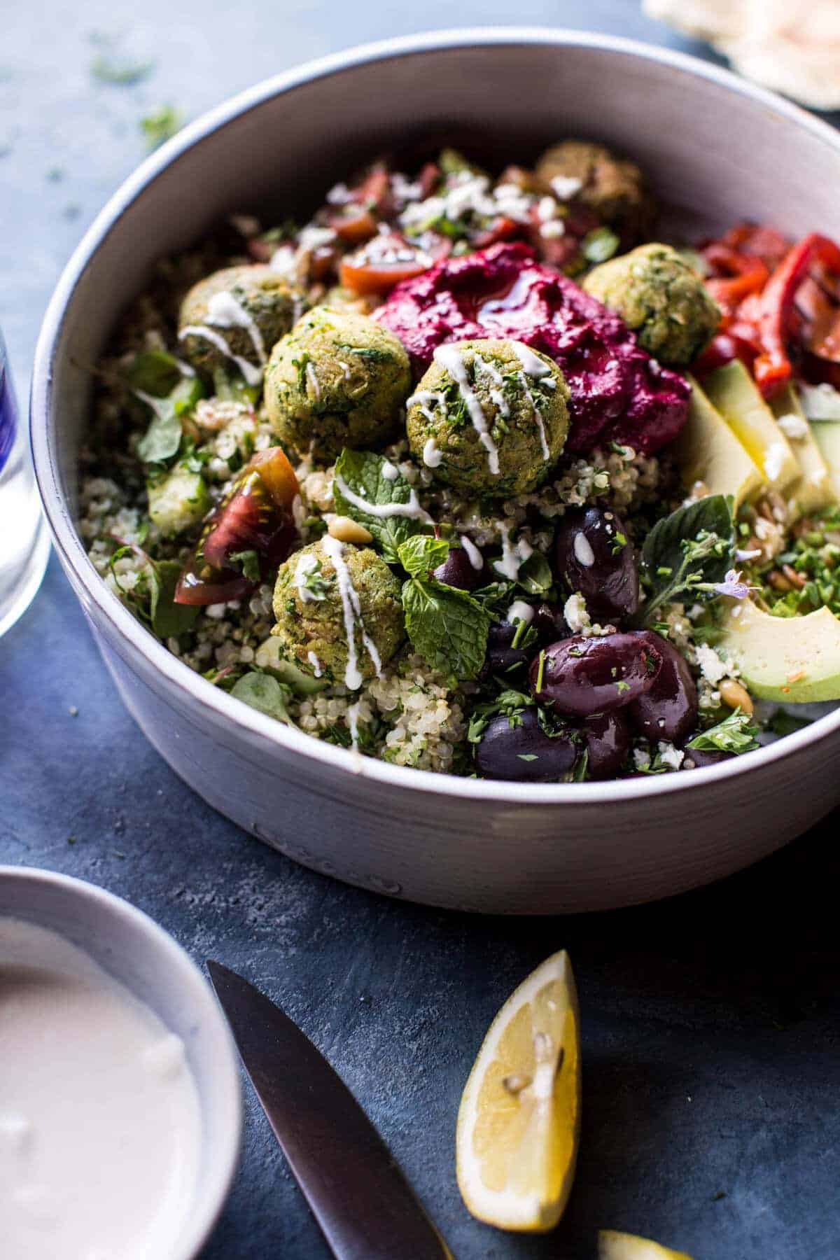 Mediterranean Falafel Bowl | halfbakedharvest.com @hbharvest