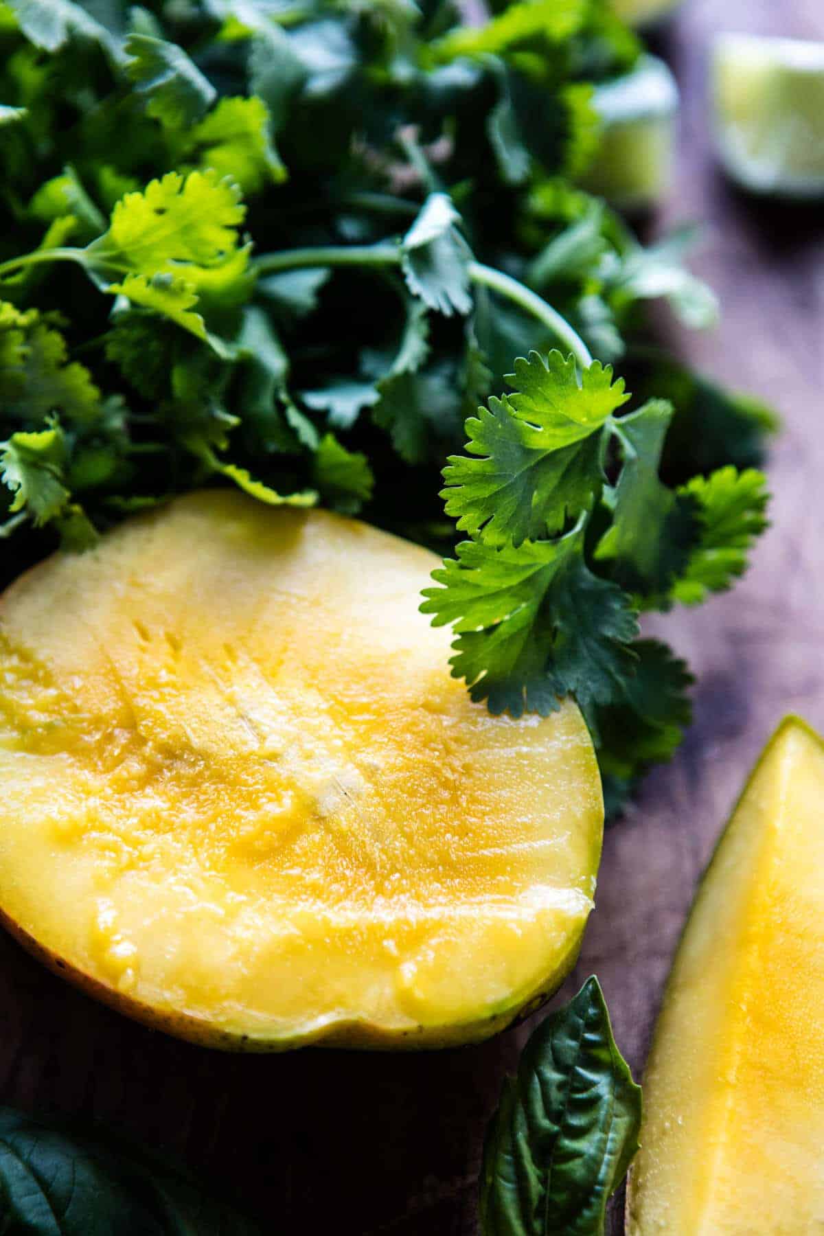 30 Minute Asian Basil Beef and Mango Noodle Salad | halfbakedharvest.com @hbharvest