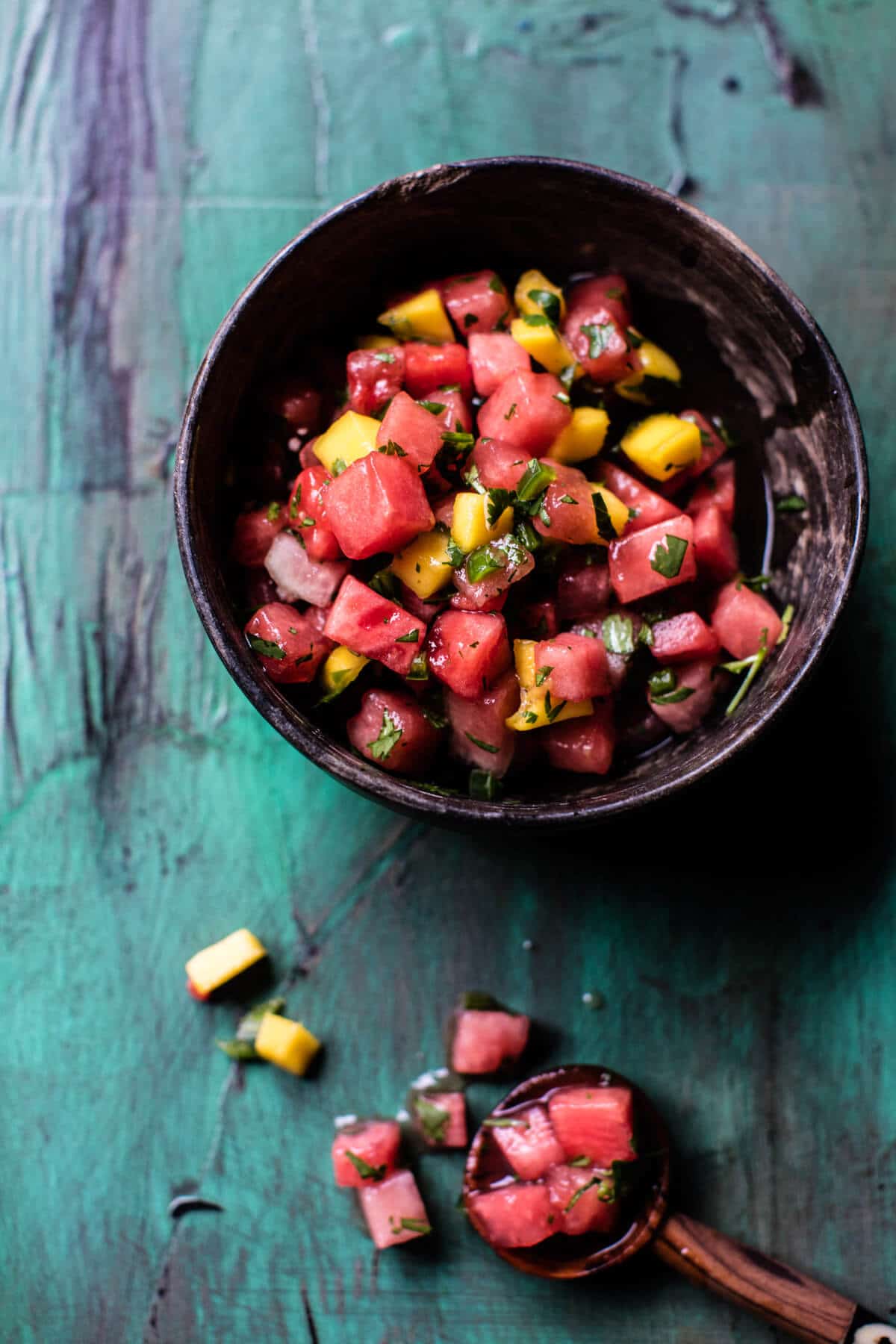 Cedar Plank Salmon with Watermelon Feta Salsa | halfbakedharvest.com @hbharvest