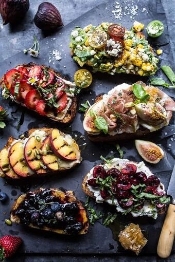 Summer Crostini 6 Ways | halfbakedharvest.com @hbharvest