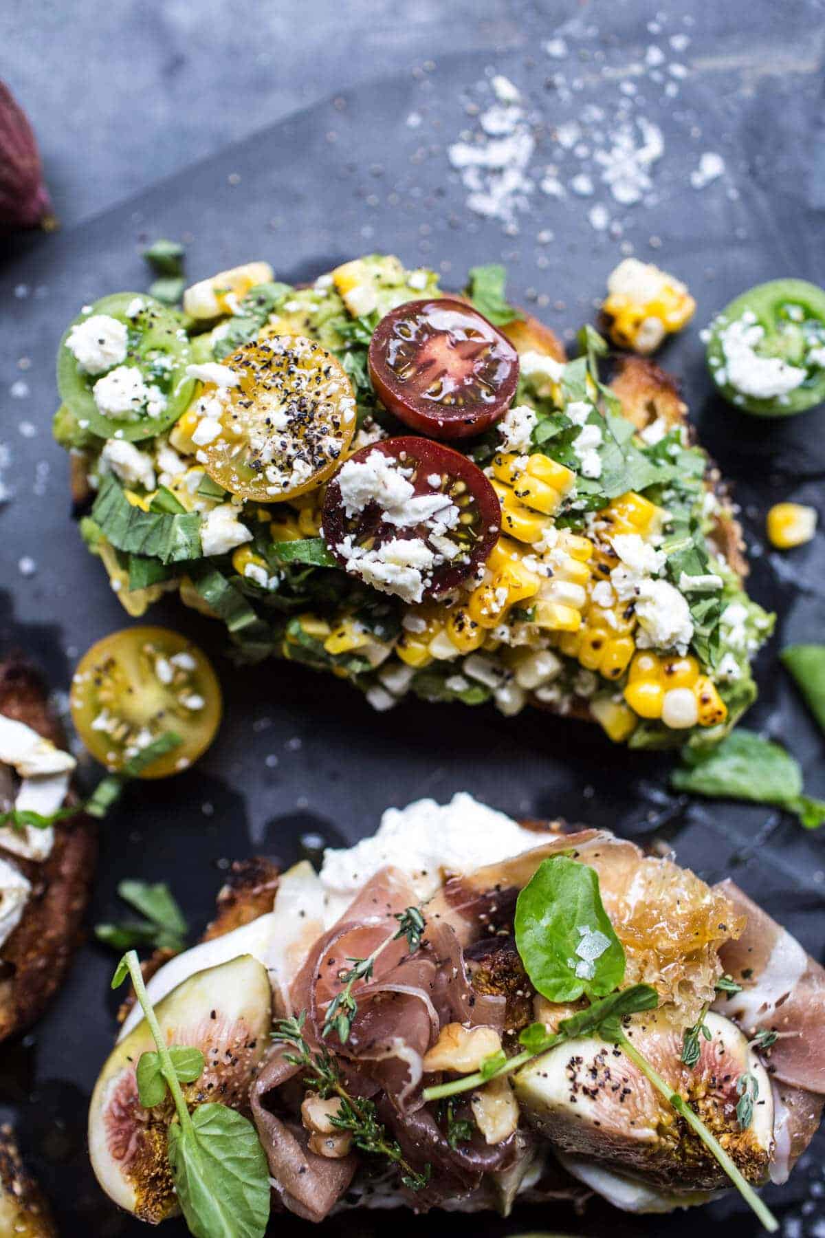 Summer Crostini 6 Ways | halfbakedharvest.com @hbharvest