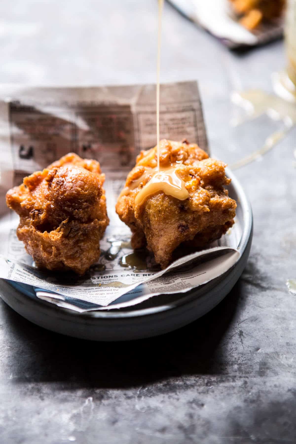 Bourbon Glazed Peach Fritters | halfbakedharvest.com @hbharvest