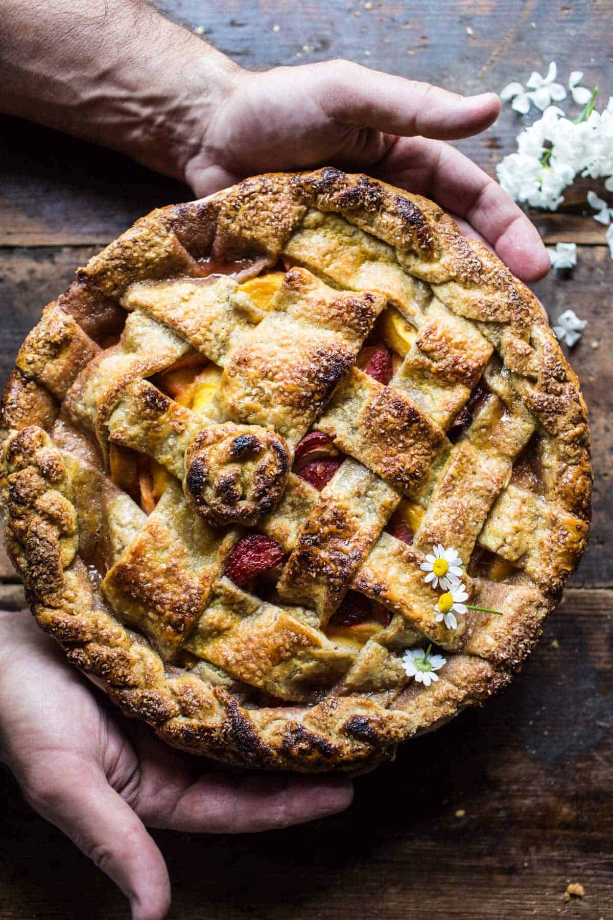 Honey Strawberry Peach Pie | halfbakedharvest.com @hbharvest