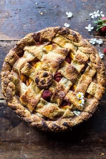 Honey Strawberry Peach Pie | halfbakedharvest.com @hbharvest