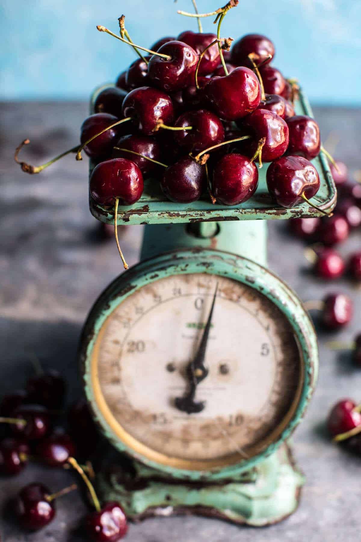 Sweet Cherry Buckwheat Pancakes with Bourbon Butter Syrup + Bacon | halfbakedharvest.com @hbharvest