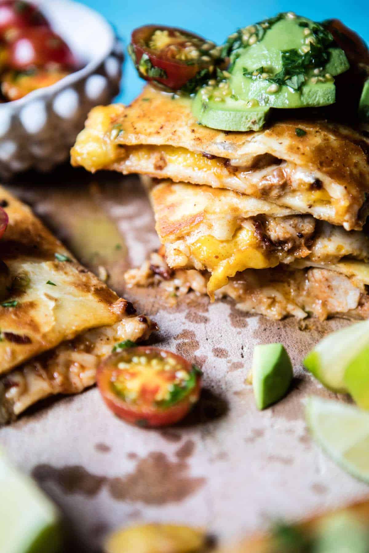Applewood Smoked Mango Pork Quesadilla | halfbakedharvest.com @hbharvest