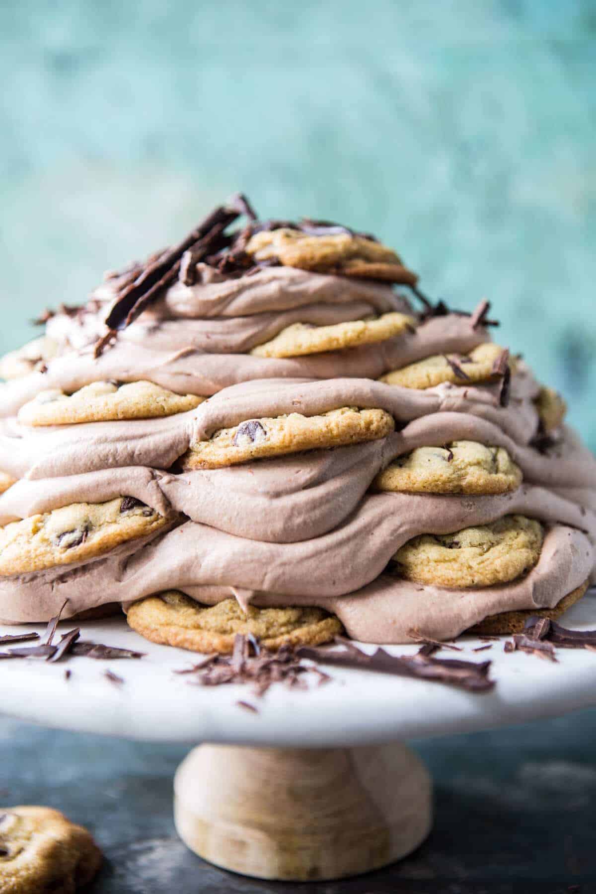 Chocolate Chip Cookie Nutella Ice Box Cake | halfbakedharvest.com @hbharvest