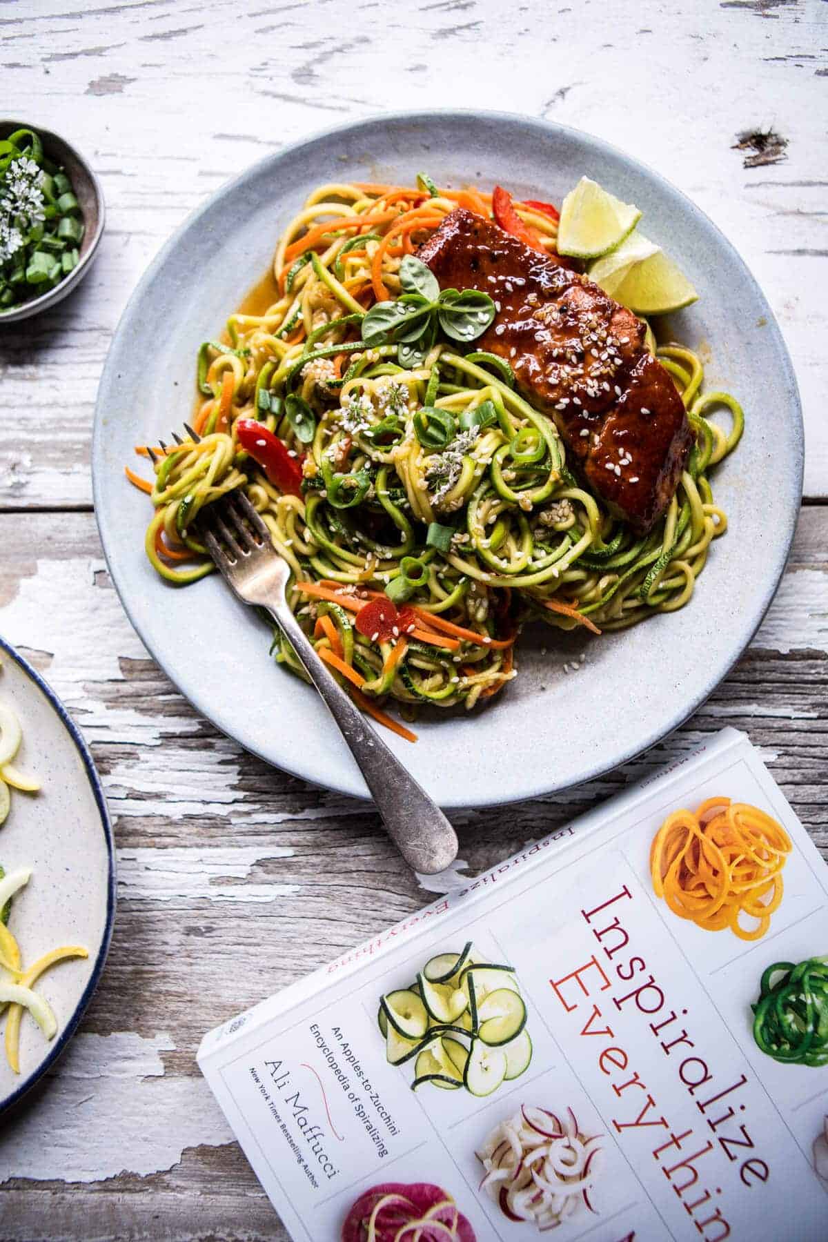 Hoisin Salmon with Zucchini Slaw | halfbakedharvest.com @hbharvest