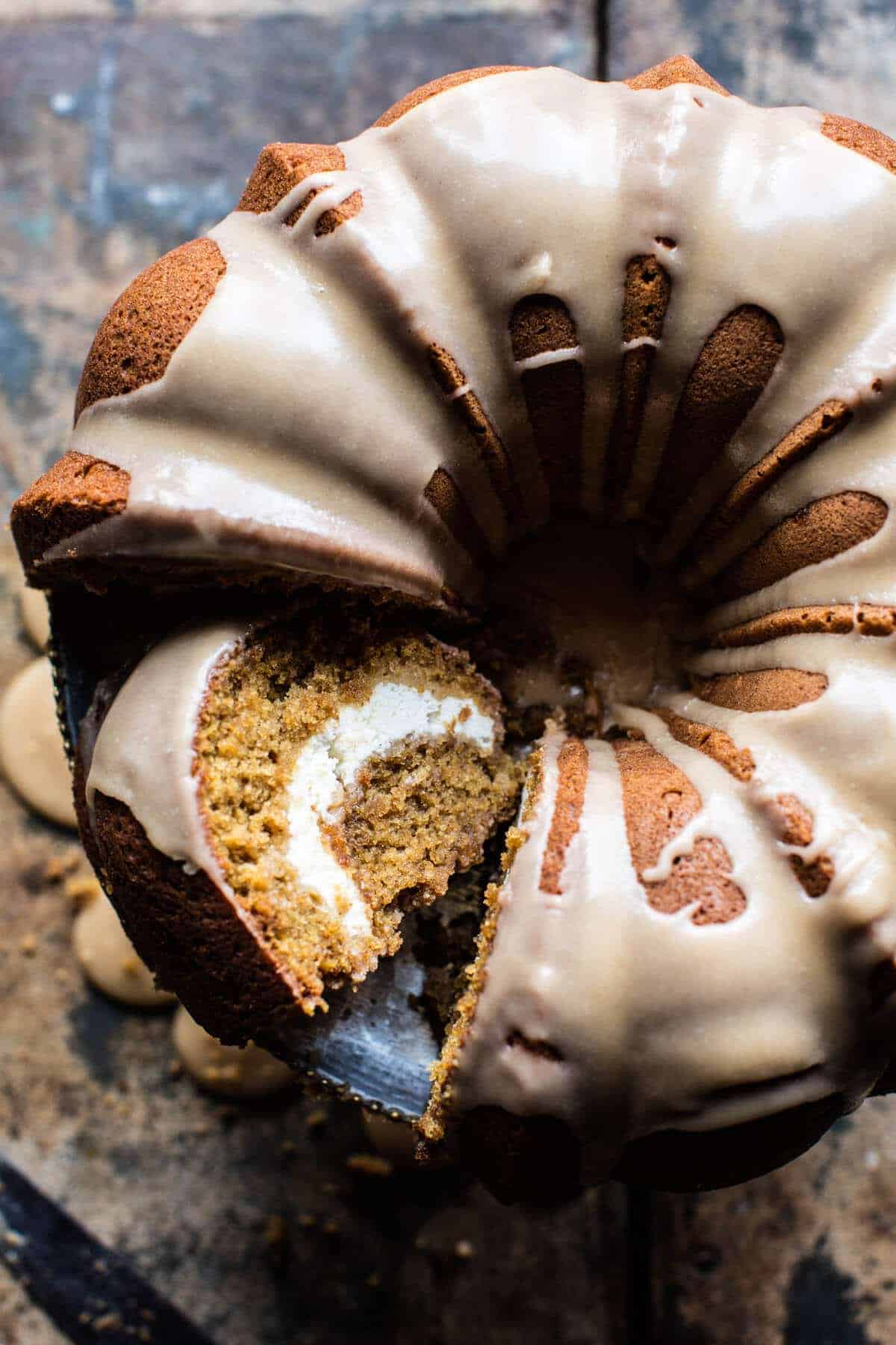 Cream Cheese Swirled Brown Sugar Pumpkin Coffee Cake | halfbakedharvest.com @hbharvest