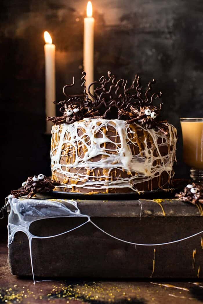 Forbidden Forest Chocolate Butterbeer Cake | halfbakedharvest.com @hbharvest