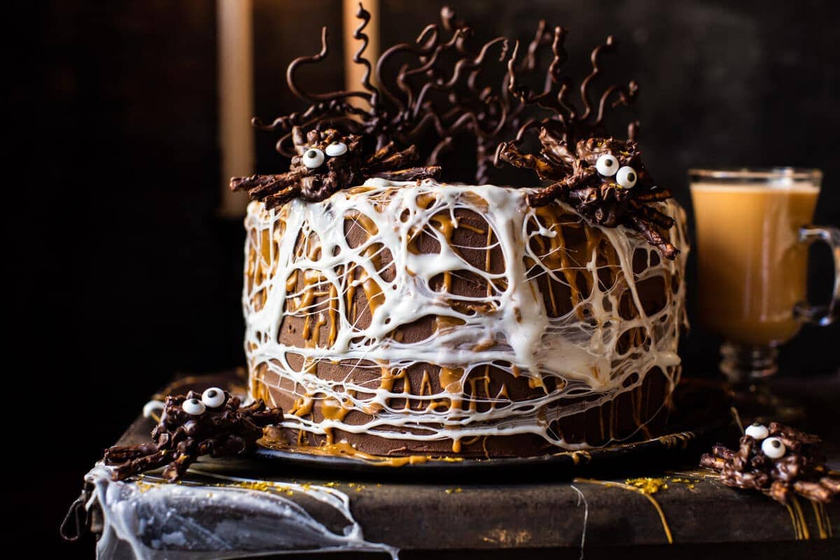 Forbidden Forest Chocolate Butterbeer Cake | halfbakedharvest.com @hbharvest