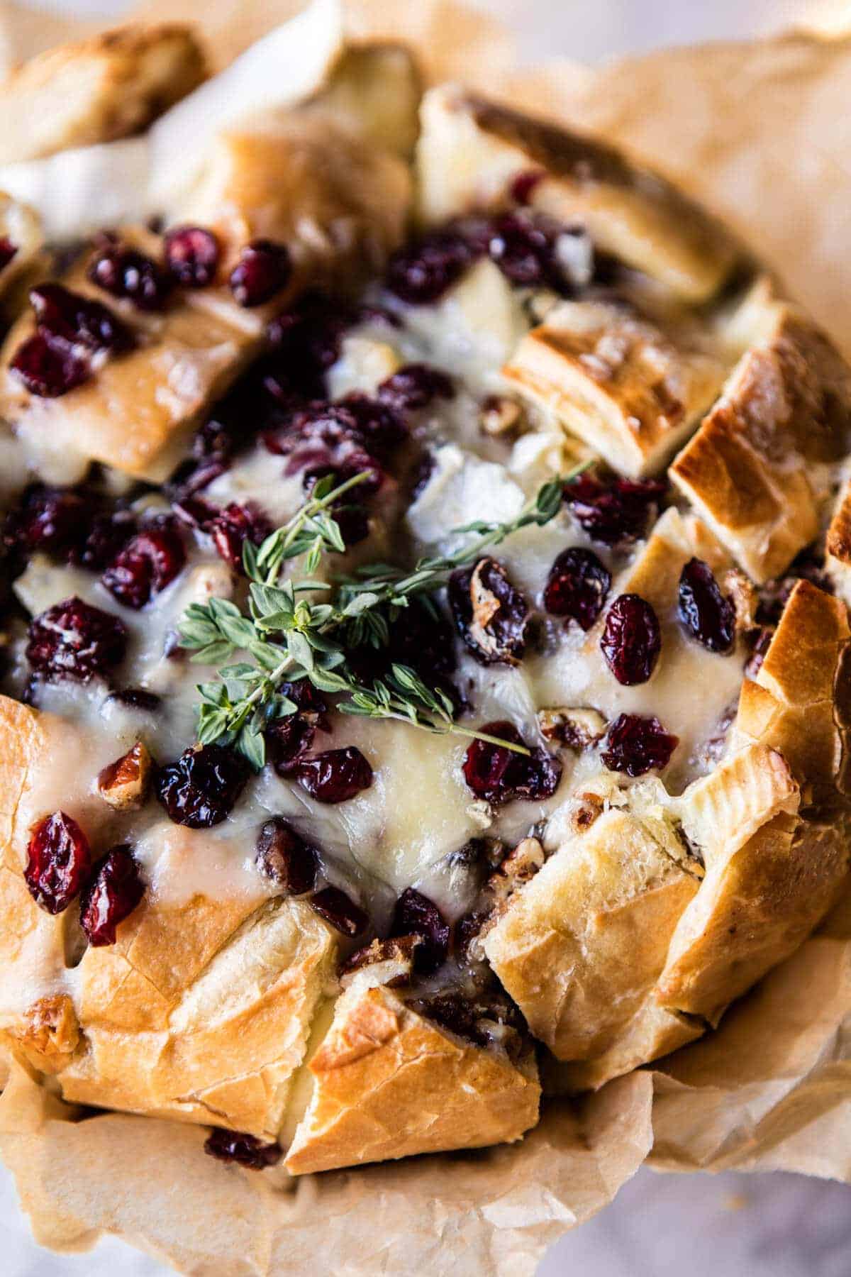 Cranberry Brie Pull Apart Bread | halfbakedharvest.com @hbharvest
