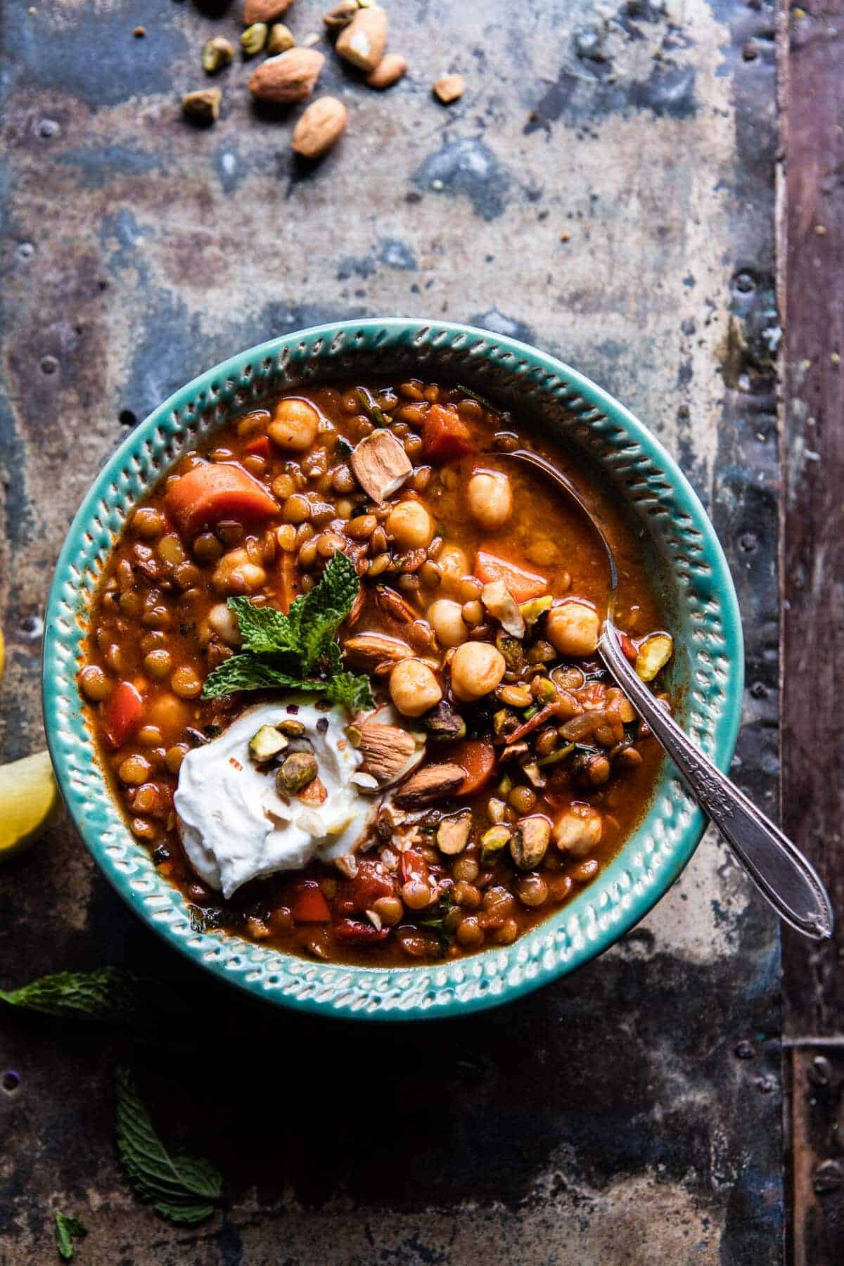 Crockpot Moroccan Lentil and Chickpea Soup | halfbakedharvest.com @hbharvest