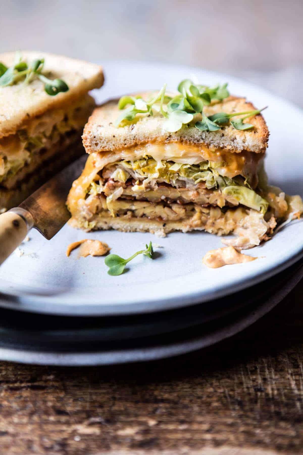 Healthier Tempeh Reuben | halfbakedharvest.com @hbharvest