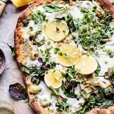 Whole Wheat Spinach and Artichoke Pizza | halfbakedharvest.com @hbharvest