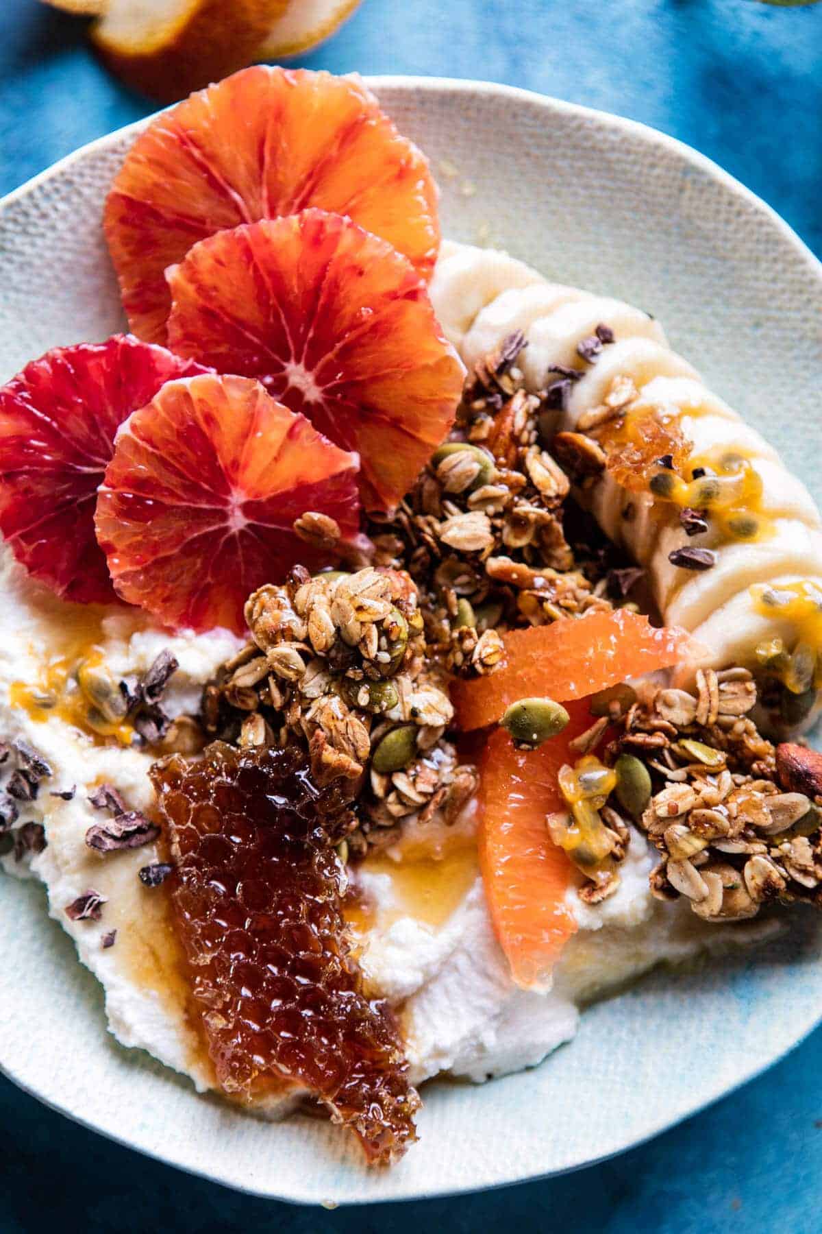 Winter Citrus Ricotta Breakfast Bowl with Honeycomb | halfbakedharvest.com @hbharvest