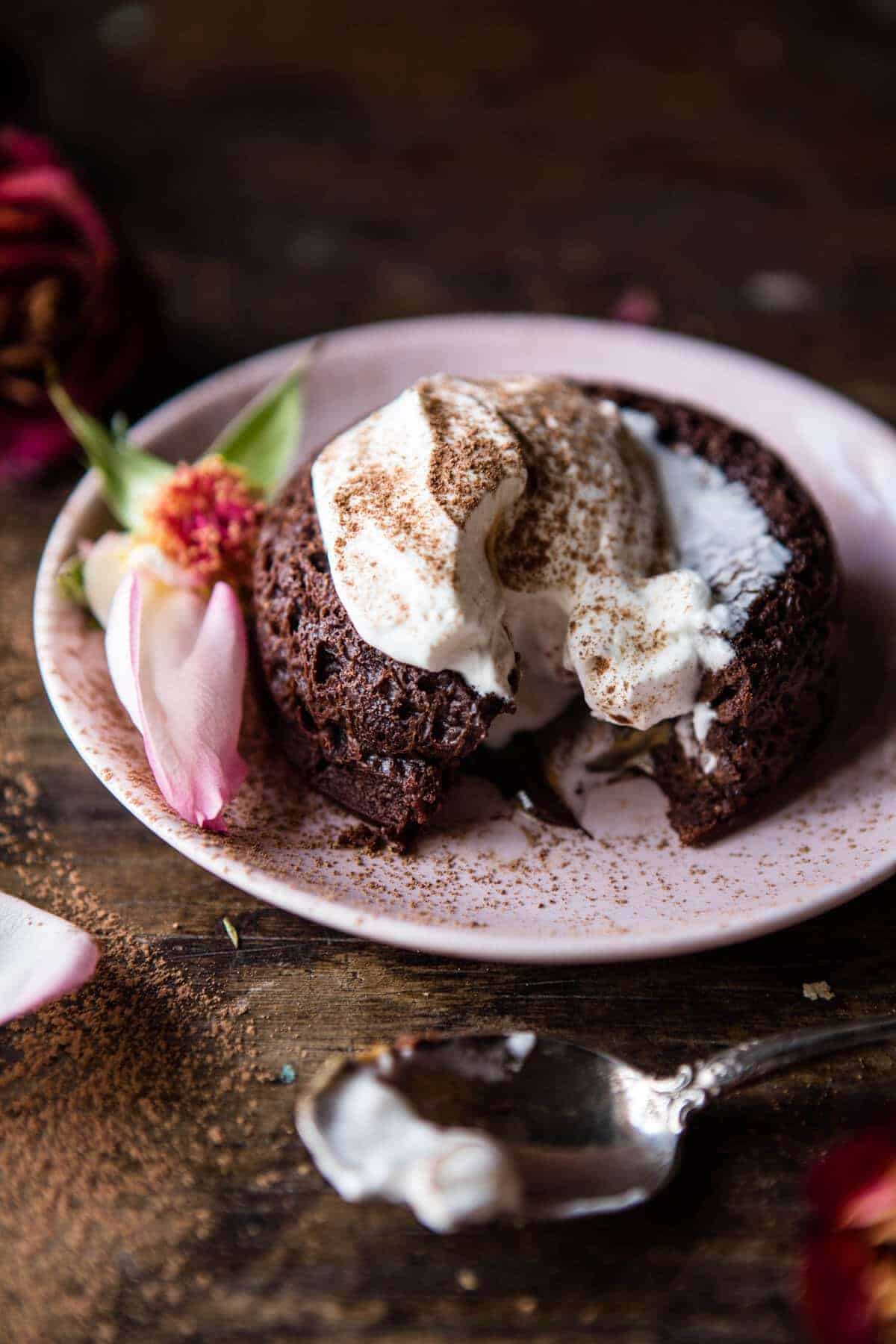 Single Girls Wholesome Molten Chocolate Lava Cake | halfbakedharvest.com @hbharvest