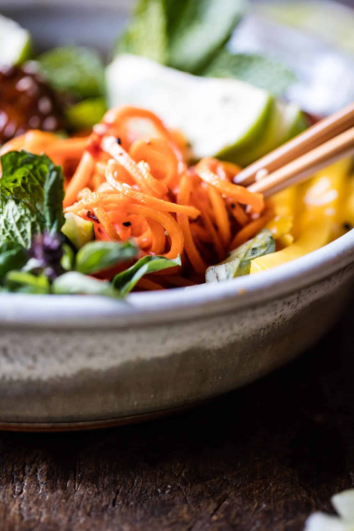 Vietnamese Meatball and Sweet Potato Noodle Bowl | halfbakedharvest.com @hbharvest