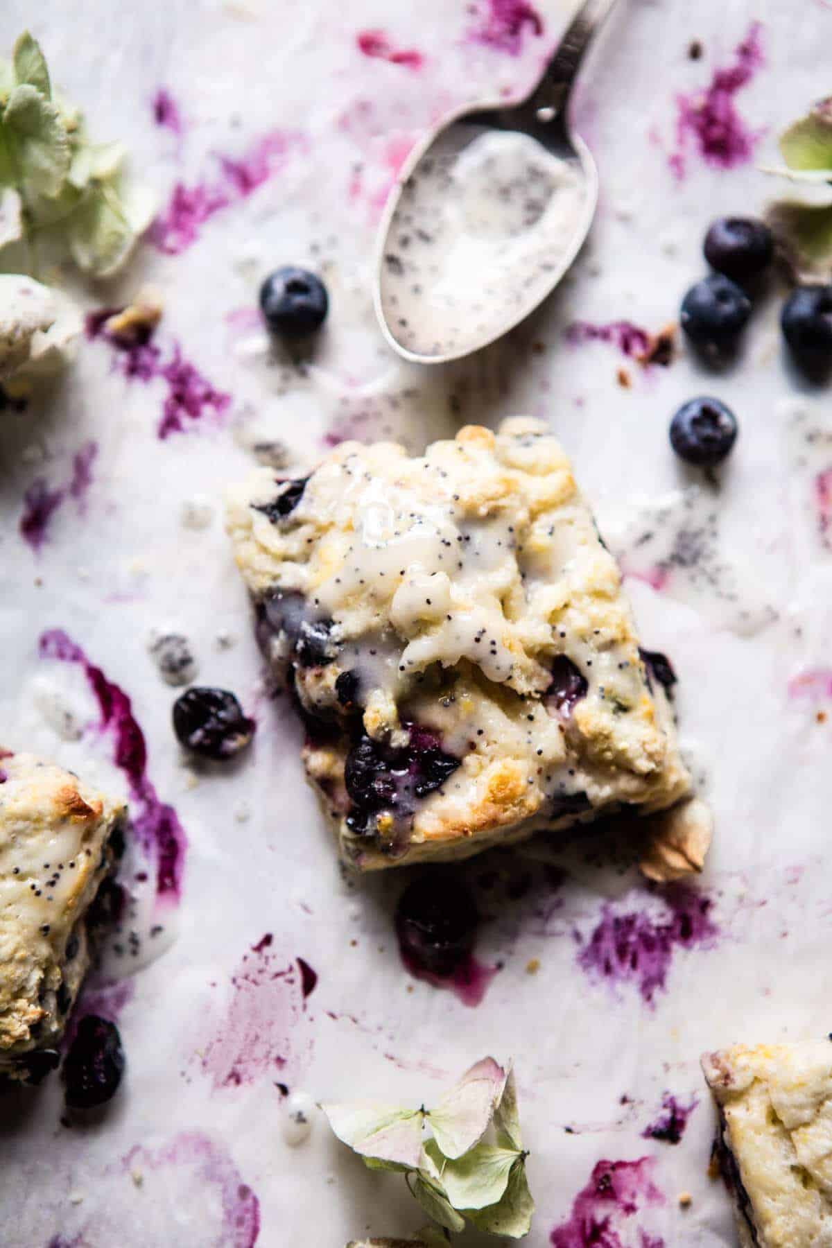 Blueberry Lemon Poppy Seed Scones | halfbakedharvest.com @hbharvest