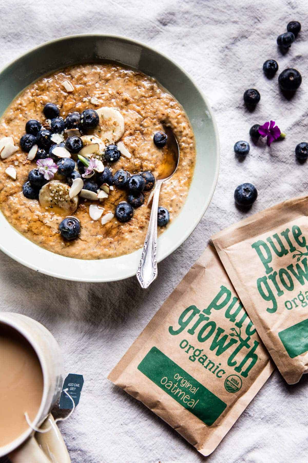 Earl Grey Blueberry Oatmeal | halfbakedharvest.com @hbharvest