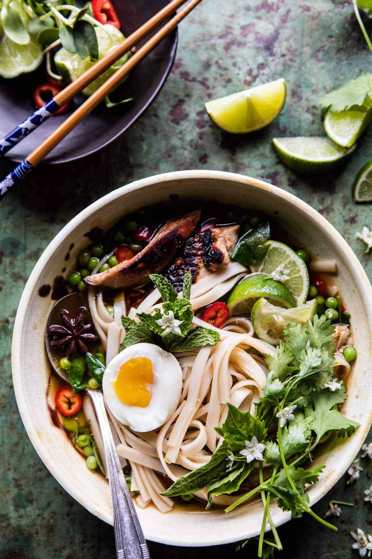 Springtime Chicken Noodle Pho | halfbakedharvest.com @hbharvest