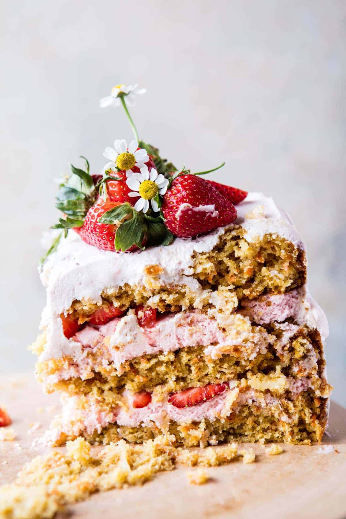 Strawberry Coconut Carrot Cake with Mascarpone Buttercream | halfbakedharvest.com @hbharvest