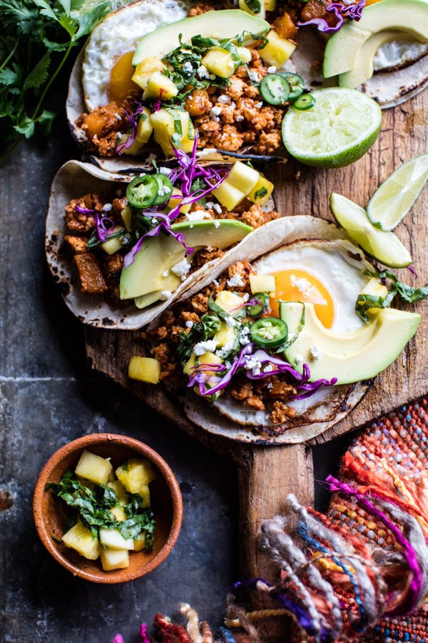 Breakfast Tacos Al Pastor | halfbakedharvest.com @hbharvest