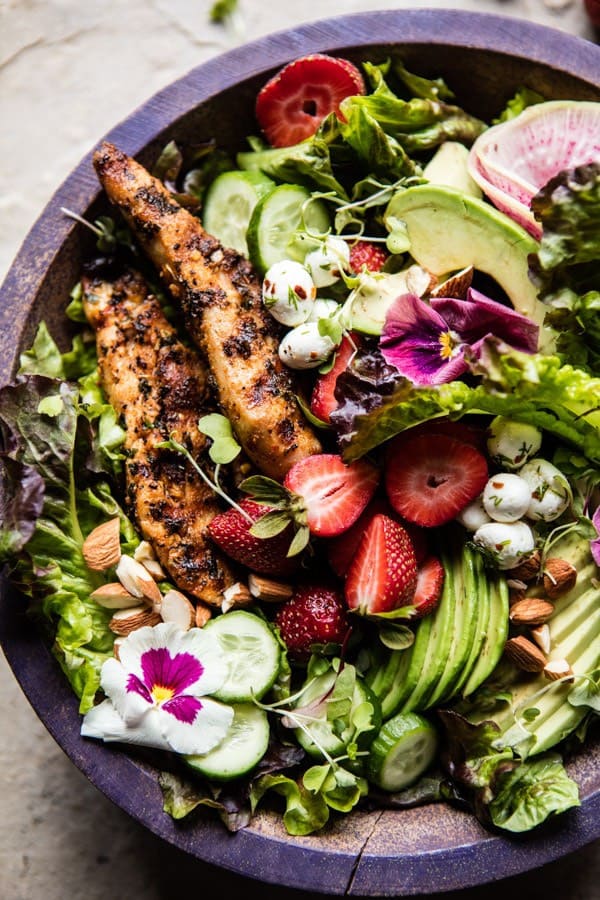 California Chicken, Avocado, and Goat Cheese Salad | halfbakedharvest.com @hbharvest