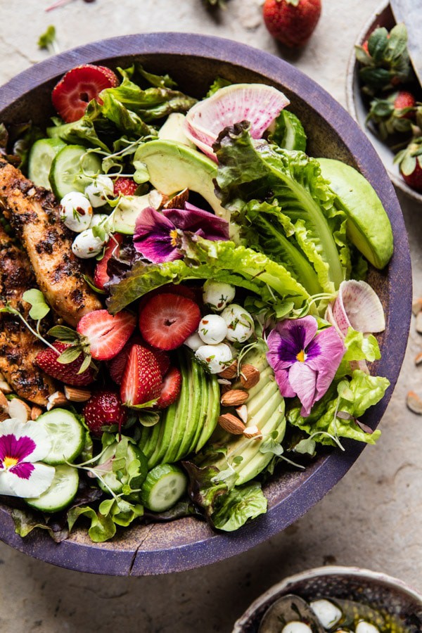 California Chicken, Avocado, and Goat Cheese Salad | halfbakedharvest.com @hbharvest