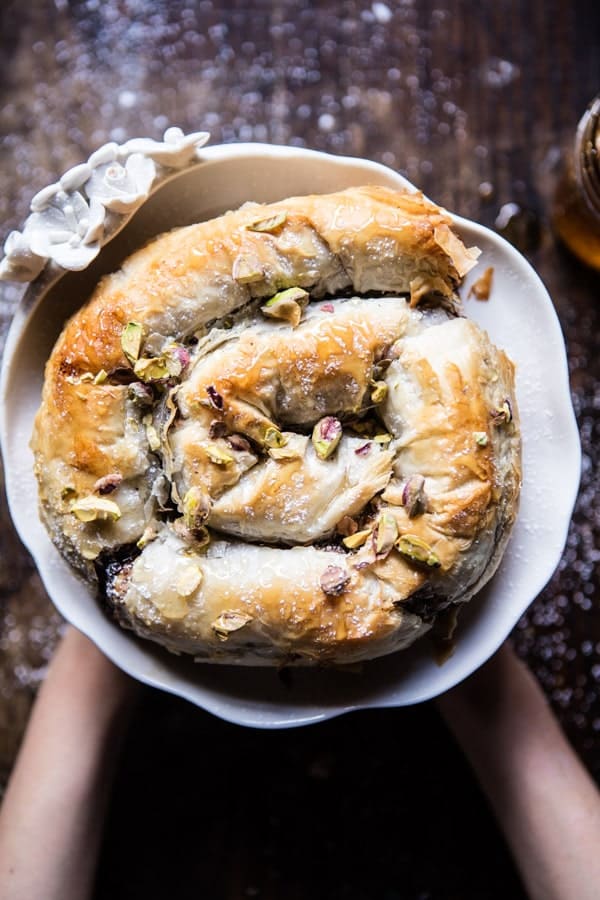 Moroccan Chocolate Almond Phyllo Cake | halfbakedharvest.com @hbharvest